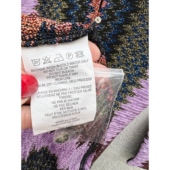 Ramy Brook Metallic Tango Convertible Maxi Dress Soho Knit Purple Women's Small - Picture 9 of 10